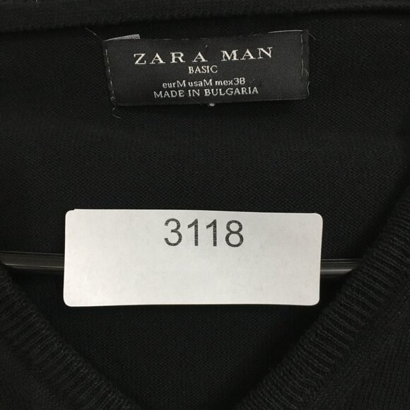 Zara Men V Neck Knit Long Sleeve Size Medium 100% Cotton - Picture 10 of 10
